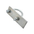 Chain Link Slide Gate Stop Bracket for 2 1/2" [2 3/8" OD] Round Gate Frames (Hot Dip Galvanized Pressed Steel) (Cantilever/Slide Hardware)