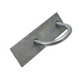 Chain Link Slide Gate Stop Bracket for 2 1/2" [2 3/8" OD] Round Gate Frames (Hot Dip Galvanized Pressed Steel) (Cantilever/Slide Hardware)
