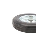 Chain Link 6" Solid Black Rubber Wheel for Residential Gates - Rut Runner (Steel)