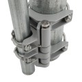 Chain Link Gray Self-Closing Spring Universal Gate Hinge Installation (1 3/8" / 1 5/8" / 1 7/8" Gate Frame) (4" Post)