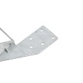 Left-Hand/Universal Hurricane Shark Tie Support Fastener (18-Gauge Galvanized Steel) - Drawing Shown