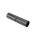 Chain Link 1 3/8" x 6" Black Top Rail Fence Sleeve (Pressed Steel)