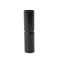Chain Link 1 3/8" x 6" Black Top Rail Fence Sleeve (Pressed Steel)