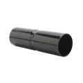 Chain Link 1 5/8" x 6" Black Top Rail Fence Sleeve (Pressed Steel)