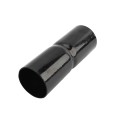Chain Link 2"[1 7/8" OD] x 6" Black Top Rail Fence Sleeve (Powder Coated Black Hot Dip Galvanized Steel)