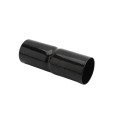 Chain Link 2"[1 7/8" OD] x 6" Black Top Rail Fence Sleeve (Powder Coated Black Hot Dip Galvanized Steel)