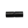 Chain Link 2"[1 7/8" OD] x 6" Black Top Rail Fence Sleeve (Powder Coated Black Hot Dip Galvanized Steel)