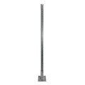 Chain Link Fence 1 3/4" x 1 3/4" Square Sign Post Floor Anchor Flange (Galvanized Steel)