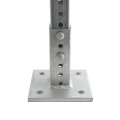 1 3/4" x 1 3/4" Square Sign Post Floor Anchor Flange Sign Post Mounting Base (Galvanized Steel) (Floor Flange)