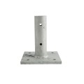 Chain Link Fence U Channel Sign Post Floor Anchor Flange (1.12 or 2 LB Posts) (Galvanized Steel)