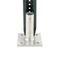 Chain Link Fence U Channel Sign Post Floor Anchor Flange (1.12 or 2 LB Posts) (Galvanized Steel)