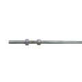 Chain Link Fence Steel Truss Rod 3/8" x 11' Long Hot Dip Galvanized with 2 Nuts (Default)