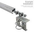 Chain Link 3 1/2" (3 1/2" OD) Round Heavy-Duty Truck Bracket For Sliding Gates - Trolley Hanger Bracket (Galvanized Pressed Steel) - TB312R (Cantilever/Slide Hardware)