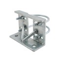 Chain Link 4 1/2" (4 1/2" OD) Round Heavy-Duty Truck Bracket For Sliding Gates - Trolley Hanger Bracket (Galvanized Pressed Steel) - TB412R (Default)