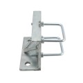 Chain Link 4" Square Truck Bracket For Sliding Gates - Trolley Hanger Bracket (Galvanized Steel) (Other)