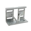 Chain Link 4" Square Truck Bracket For Sliding Gates - Trolley Hanger Bracket (Galvanized Steel) (Other)