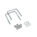 Chain Link 4" Square Truck Bracket For Sliding Gates - Trolley Hanger Bracket (Galvanized Steel) (Other)