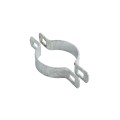 Chain Link 2 1/2" (2 3/8" OD) Two-Way Brace Band - 180 Degree Rail End Band (Galvanized Steel)