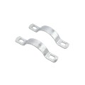 Chain Link 2 1/2" (2 3/8" OD) Two-Way Brace Band - 180 Degree Rail End Band (Galvanized Steel)