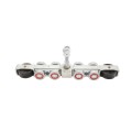 Chain Link 8 -Wheel Heavy-Duty Truck Assembly Includes 2 1/2" [2 3/8" OD] Wheels and 1 5/8" Bearings (Galvanized Steel)