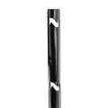 Chain Link 2" [1 7/8" OD] x 1 5/8" Black 3-Strand Vertical Barb Wire Arm - Line Post Barb Arm (Pressed Steel) (Arm)