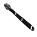 Chain Link 2" [1 7/8" OD] x 1 5/8" Black 3-Strand Vertical Barb Wire Arm - Line Post Barb Arm (Pressed Steel) (Arm)