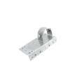 Chain Link 1 5/8" x 6" Wooden Fence to Post End Adapter (Galvanized Pressed Steel)