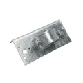 Chain Link 1 5/8" [1 5/8" OD] x 6" Wooden Fence to Post Line Adapter (Galvanized Pressed Steel)