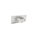 Chain Link 1 5/8" [1 5/8" OD] x 6" Wooden Fence to Post Line Adapter (Galvanized Pressed Steel)
