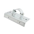 Chain Link 1 5/8" [1 5/8" OD] x 6" Wooden Fence to Post Line Adapter (Galvanized Pressed Steel)
