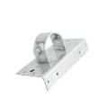 Chain Link 1 5/8" [1 5/8" OD] x 6" Wooden Fence to Post Line Adapter (Galvanized Pressed Steel)