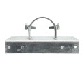 Chain Link 1 5/8" [1 5/8" OD] x 6" Wooden Fence to Post Line Adapter (Galvanized Pressed Steel)