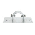 Chain Link 1 5/8" [1 5/8" OD] x 6" Wooden Fence to Post Line Adapter (Galvanized Pressed Steel)