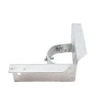 Chain Link 2 1/2" [2 3/8" OD] x 6" Wooden Fence to Post Corner Adapter (Galvanized Pressed Steel)