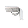 Chain Link 2 1/2" [2 3/8" OD] x 6" Wooden Fence to Post Corner Adapter (Galvanized Pressed Steel)