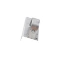 Chain Link 2 1/2" [2 3/8" OD] x 6" Wooden Fence to Post End Adapter (Galvanized Pressed Steel)
