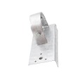 Chain Link 2 1/2" [2 3/8" OD] x 6" Wooden Fence to Post End Adapter (Galvanized Pressed Steel)