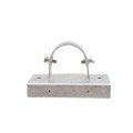 Chain Link 2 1/2" [2 3/8" OD] x 6" Wooden Fence to Post Line Adapter (Galvanized Pressed Steel)