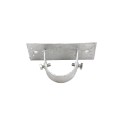 Chain Link 2 1/2" [2 3/8" OD] x 6" Wooden Fence to Post Line Adapter (Galvanized Pressed Steel)