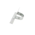 Chain Link 2 1/2" [2 3/8" OD] x 8" Wooden Fence to Post Line Adapter (Galvanized Pressed Steel)
