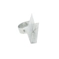 Chain Link 2 1/2" [2 3/8" OD] x 8" Wooden Fence to Post Line Adapter (Galvanized Pressed Steel)