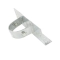 Chain Link 2 1/2" [2 3/8" OD] x 8" Wooden Fence to Post Line Adapter (Galvanized Pressed Steel)