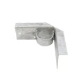Chain Link 1 5/8" x 6" Wooden Fence to Post Corner Adapter (Galvanized Pressed Steel)