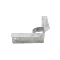 Chain Link 1 5/8" x 6" Wooden Fence to Post Corner Adapter (Galvanized Pressed Steel)