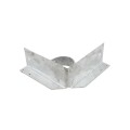 Chain Link 1 5/8" x 6" Wooden Fence to Post Corner Adapter (Galvanized Pressed Steel)