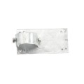 Chain Link 2" [1 7/8" OD] x 6" Wooden Fence to Post End Adapter (Galvanized Pressed Steel)