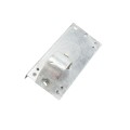 Chain Link 2" [1 7/8" OD] x 6" Wooden Fence to Post End Adapter (Galvanized Pressed Steel)