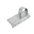 Chain Link 2" [1 7/8" OD] x 6" Wooden Fence to Post End Adapter (Galvanized Pressed Steel)