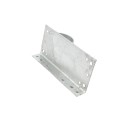 Chain Link 2" [1 7/8" OD] x 6" Wooden Fence to Post End Adapter (Galvanized Pressed Steel)