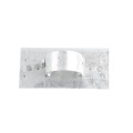 Chain Link 2" [1 7/8" OD] x 6" Wooden Fence to Post Line Adapter (Galvanized Pressed Steel)